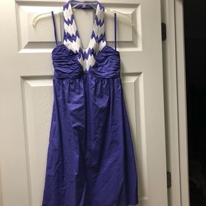 Gianni Bini Purple Embroidered Halter Dress - NWT